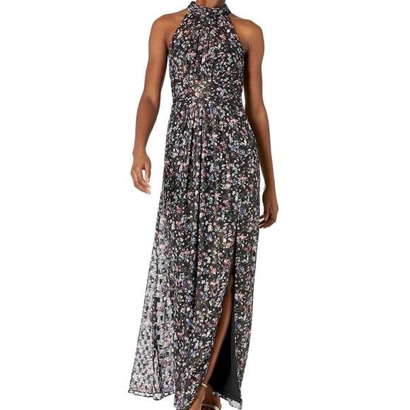 Adrianna Papell Women's Foiled Printed Chiffon Gown - Picture 2 of 10
